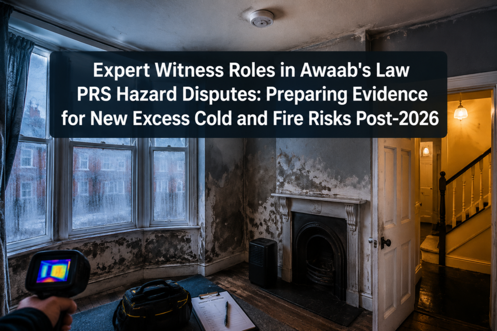 Expert Witness Roles in Awaab’s Law PRS Hazard Disputes: Preparing Evidence for New Excess Cold and Fire Risks Post-2026