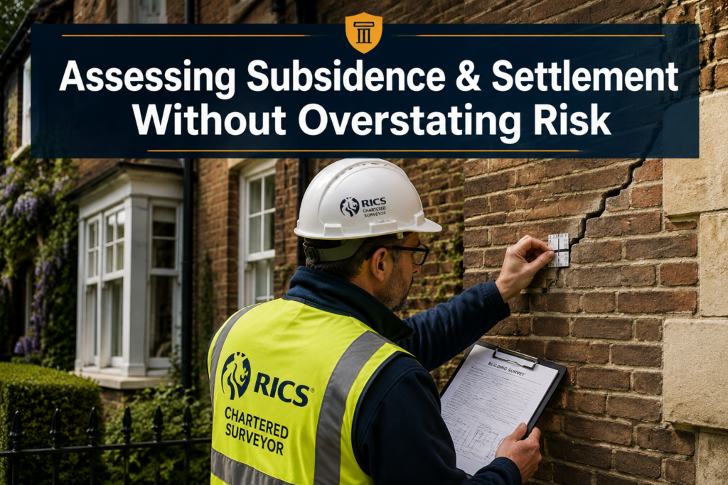 How Surveyors Can Assess Subsidence, Settlement, and Movement Without Overstating Risk