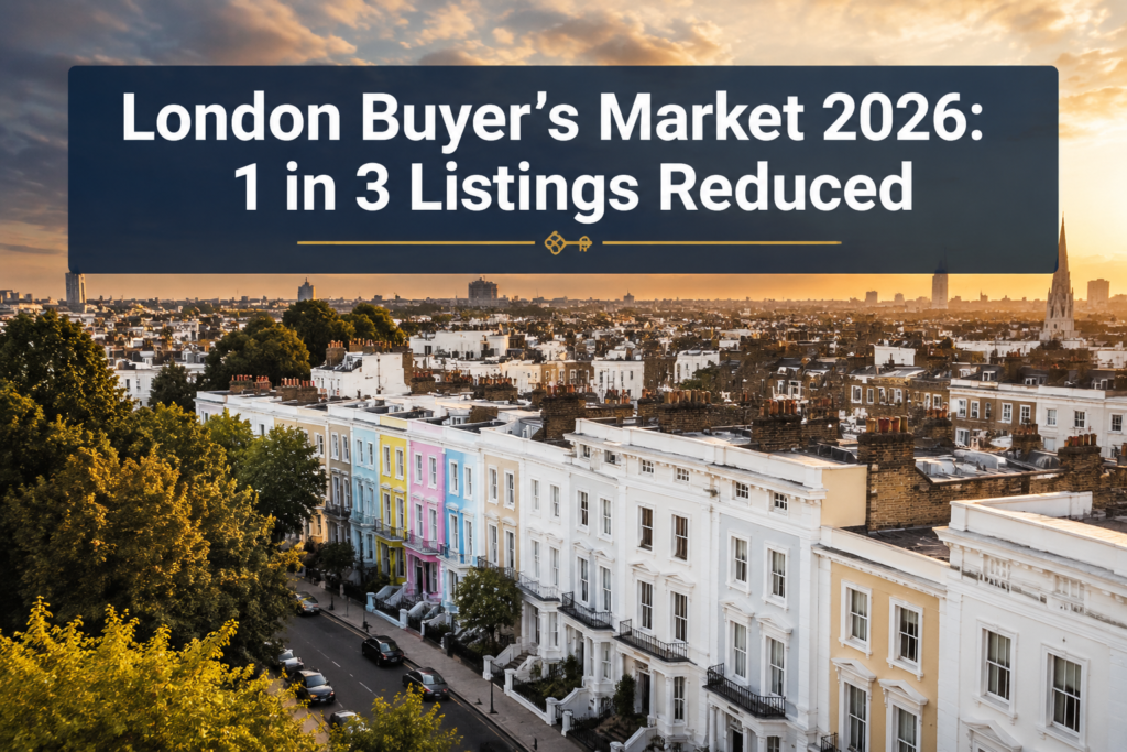 London 1 in 3 Listings Reduced, Supply Highest Since 2015: The Notting Hill Buyer Market in June 2026