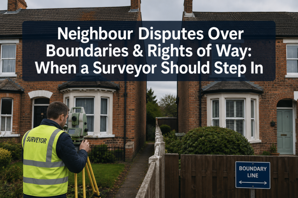 Neighbour Disputes Over Boundaries and Rights of Way: When a Party Wall or Boundary Surveyor Should Step In
