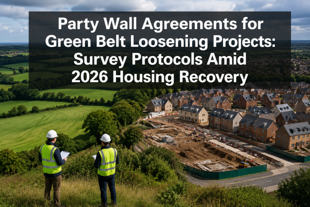 Party Wall Agreements for Green Belt Loosening Projects: Survey Protocols Amid 2026 Housing Recovery