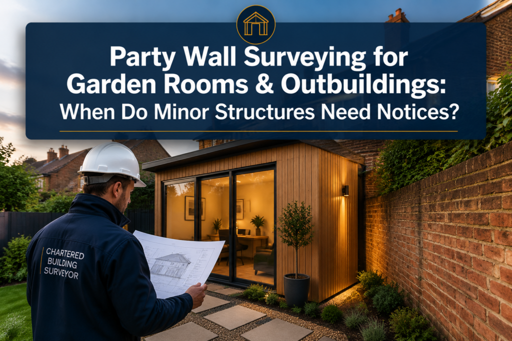Party Wall Surveying for Garden Rooms, Outbuildings and Home Offices: When Do ‘Minor’ Structures Need Notices?