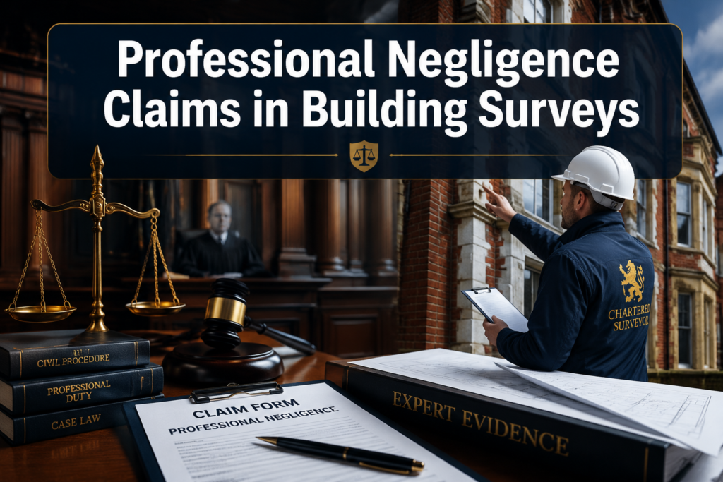 Professional Negligence Claims in Building Surveys: Expert Witness Roles and Defence Strategies for Surveyors