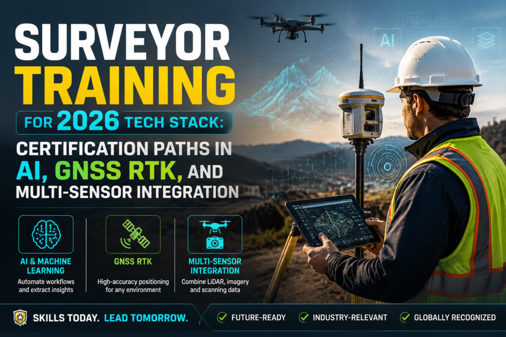 Surveyor Training for 2026 Tech Stack: Certification Paths in AI, GNSS RTK, and Multi-Sensor Integration