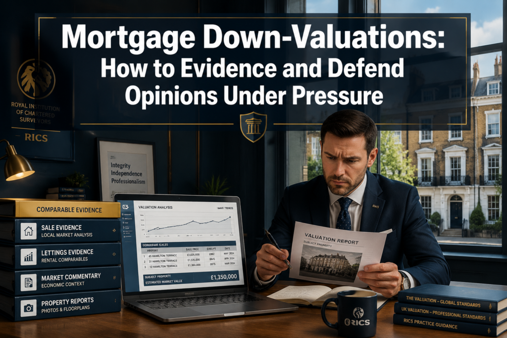 Valuation Surveyors and Mortgage Down-Valuations: How to Evidence and Defend Opinions When Transactions are Under Pressure